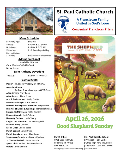 2026 - April26 Sunday Bulletin