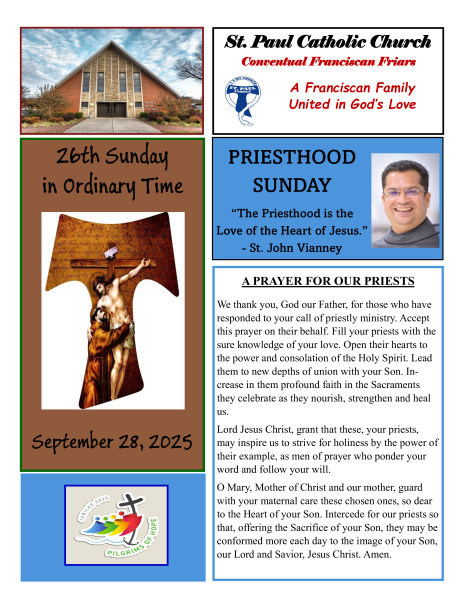 September 28, 2025 Sunday Bulletin