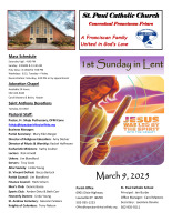 March 9, 2025 Sunday Bulletin