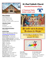 January 19, 2025 Sunday Bulletin