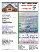 August 31, 2025 Sunday Bulletin