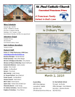 March 2, 2025 Sunday Bulletin