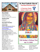 July 13, 2025 Sunday Bulletin
