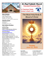June 22, 2025 Sunday Bulletin