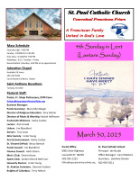 March 30, 2025 Sunday Bulletin