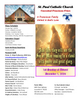 Sunday Bulletin 12/1/2024