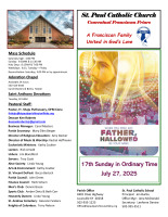 July 27, 2025 Sunday Bulletin